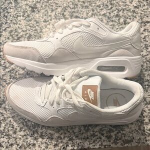 Nike Women's White and Cream Sneakers
